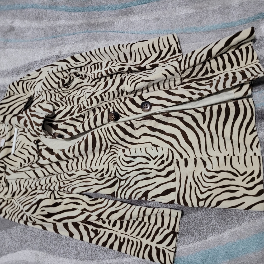 Cream Zebra Coat